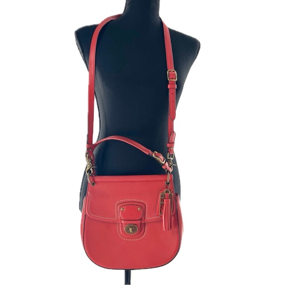Coach Handbags - Coach Willis Legacy 70th Anniversary Vermillion Leather Handbag 19132 (2012)